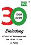 Einladung. MV 2019 mit Rahmenprogramm vom 29.Mai 2.Juni. in Fulda