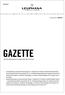 GAZETTE. 03. April 2017 // NR 40/17. Amtliches Mitteilungsblatt der Körperschaft und der Stiftung