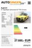 27.880,- EUR inkl. 19 % Mwst. Audi A1 A1 Sportback advanced 30 TFSI S tronic. autosinger.de. Preis: