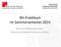 BV- Prak8kum im Sommersemester 2014