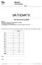 Mathematik Aufnahmeprüfung Name: MATHEMATIK. Aufnahmeprüfung BMS