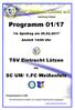 Abteilung Fußball. Programm 01/ Spieltag am Anstoß 14:00 Uhr. TSV Eintracht Lützen. vs. SC UM/ 1.FC Weißenfels