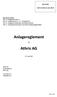 Anlagereglement. Athris AG