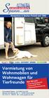 Vermietung von Wohnmobilen und Wohnwagen für Tierfreunde