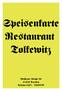 Speisenkarte Restaurant Tolkewitz