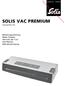 SOLIS VAC PREMIUM. Downloaded from   Bedienungsanleitung Mode d emploi Istruzioni per l uso User Manual Gebruiksaanwijzing