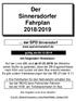 Der Sinnersdorfer Fahrplan 2018/2019