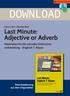 DOWNLOAD. Last Minute: Adjective or Adverb. Materialien für die schnelle Unterrichtsvorbereitung. Last Minute: Englisch 7. Klasse