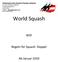 World Squash WSF. Regeln für Squash Doppel