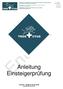 Anleitung Einsteigerprüfung