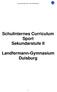 Schulinternes Curriculum Sport Sekundarstufe II Landfermann-Gymnasium Duisburg