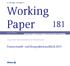 Working Paper Gregor Eder, Thomas Hofmann, Dr. Rolf Schneider